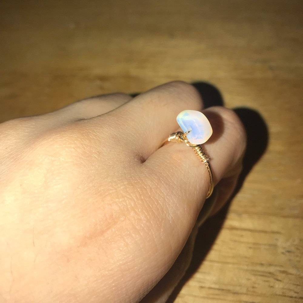Handmade crystal ring